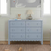 M27826PB,DaVinci,Sammy Scallop 6-Drawer Dresser in Powder Blue