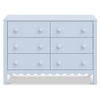 M27826PB,DaVinci,Sammy Scallop 6-Drawer Dresser in Powder Blue