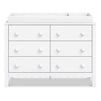 M27826W,DaVinci,Sammy Scallop 6-Drawer Dresser in White
