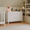 M27826W,DaVinci,Sammy Scallop 6-Drawer Dresser in White