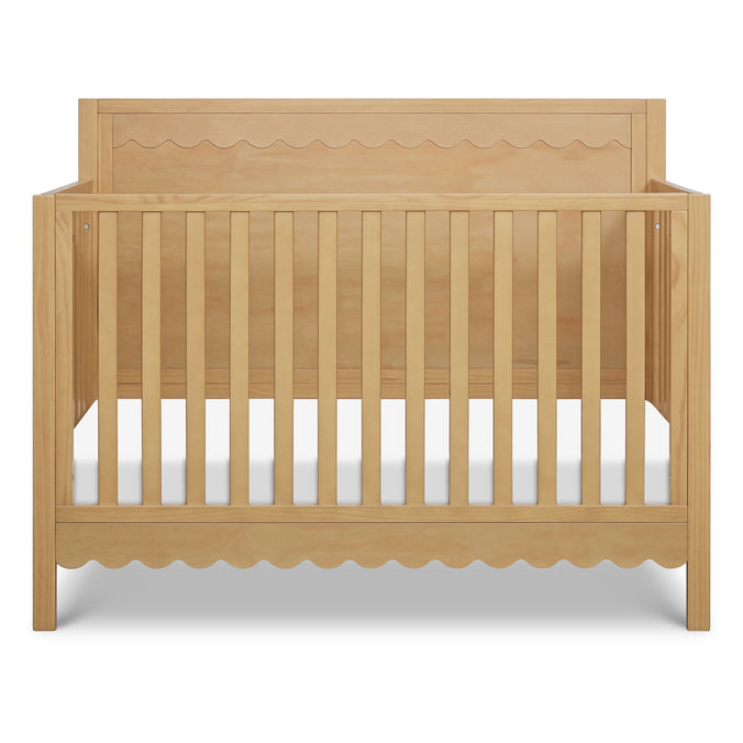 M27841HY,DaVinci,Sammy Scallop Cottage 4-in-1 Convertible Crib in Honey