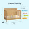 M27841HY,DaVinci,Sammy Scallop Cottage 4-in-1 Convertible Crib in Honey