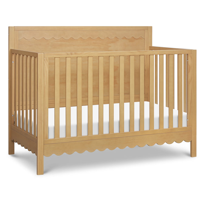 M27841HY,DaVinci,Sammy Scallop Cottage 4-in-1 Convertible Crib in Honey