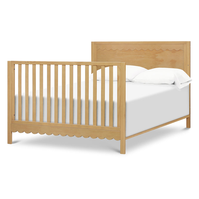 M27841HY,DaVinci,Sammy Scallop Cottage 4-in-1 Convertible Crib in Honey