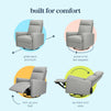 M29987FTG,DaVinci,Erin Recliner and Swivel Glider in Frost Grey
