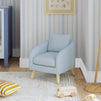 M30703HBLLF,DaVinci,Nina Kids Chair in Heathered Blue with Light Wood Feet