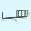 M3199FRGR,DaVinci,Jenny Lind Toddler Bed Conversion Kit in Forest Green