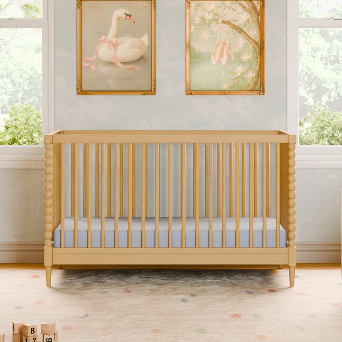 M33201HY,DaVinci,Lainey Bobbins 3-in-1 Convertible Crib in Honey