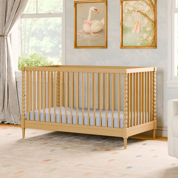 M33201HY,DaVinci,Lainey Bobbins 3-in-1 Convertible Crib in Honey