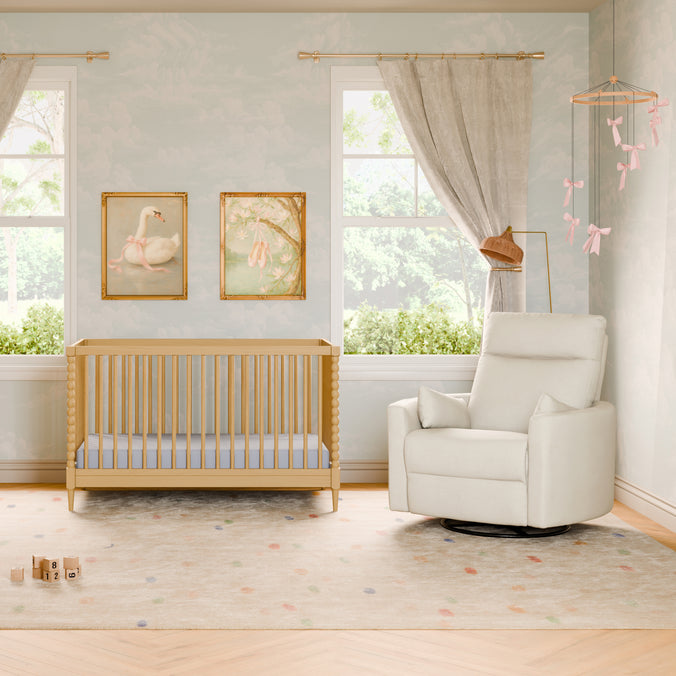 M33201HY,DaVinci,Lainey Bobbins 3-in-1 Convertible Crib in Honey