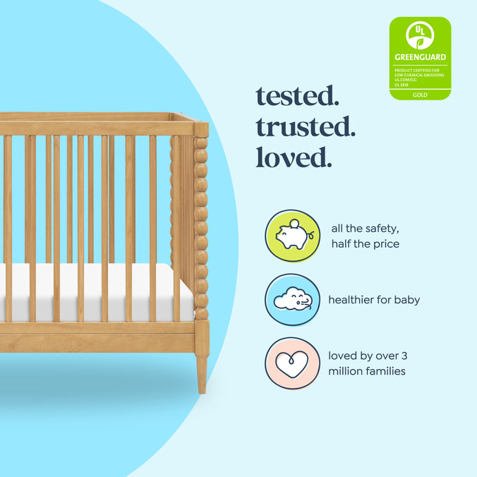M33201HY,DaVinci,Lainey Bobbins 3-in-1 Convertible Crib in Honey