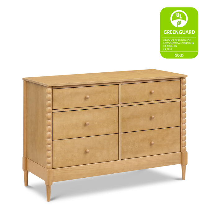 M33226HY,DaVinci,Lainey Bobbins 6-Drawer Dresser in Honey