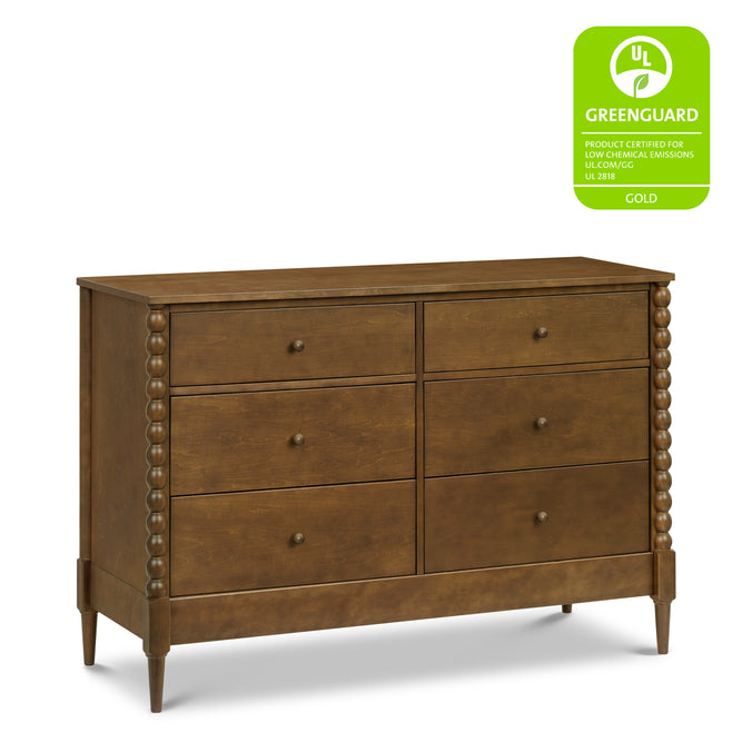 M33226L,DaVinci,Lainey Bobbins 6-Drawer Dresser in Walnut