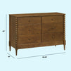 M33226L,DaVinci,Lainey Bobbins 6-Drawer Dresser in Walnut