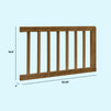 M33299L,DaVinci,Lainey Bobbins Toddler Bed Conversion Kit in Walnut
