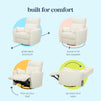 M33787CCC,DaVinci,Atlas Swivel Recliner in Cozy Cream Corduroy