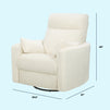 M33787CCC,DaVinci,Atlas Swivel Recliner in Cozy Cream Corduroy