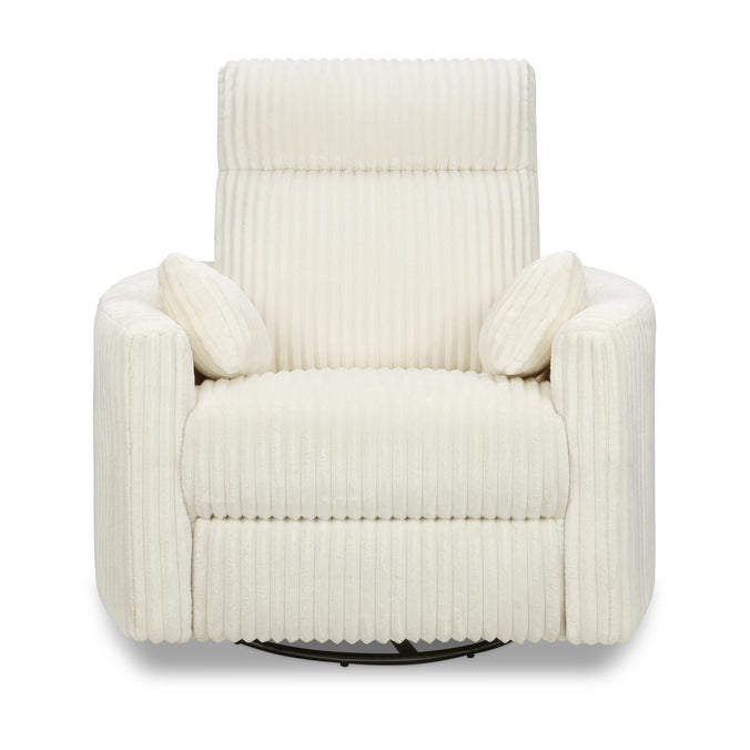 M33787CCC,DaVinci,Atlas Swivel Recliner in Cozy Cream Corduroy