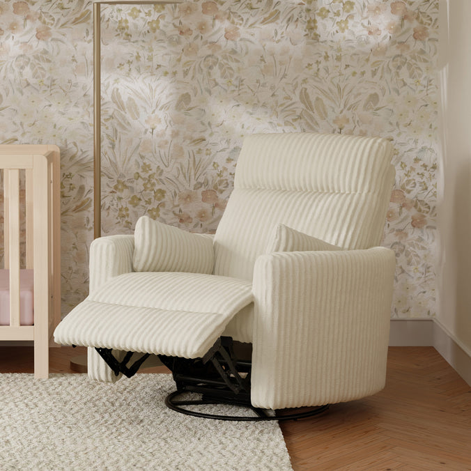 M33787CCC,DaVinci,Atlas Swivel Recliner in Cozy Cream Corduroy