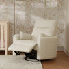 M33787CCC,DaVinci,Atlas Swivel Recliner in Cozy Cream Corduroy