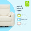 M33787CCC,DaVinci,Atlas Swivel Recliner in Cozy Cream Corduroy