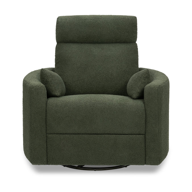 M33787COB,DaVinci,Atlas Swivel Recliner in Cozy Olive Boucle