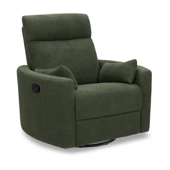 M33787COB,DaVinci,Atlas Swivel Recliner in Cozy Olive Boucle