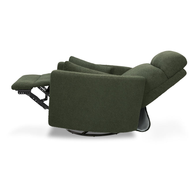 M33787COB,DaVinci,Atlas Swivel Recliner in Cozy Olive Boucle
