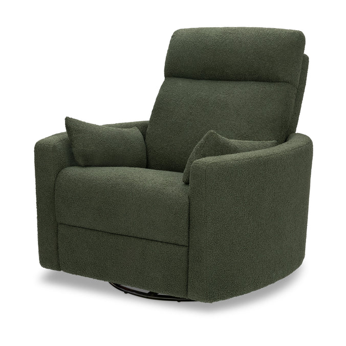 M33787COB,DaVinci,Atlas Swivel Recliner in Cozy Olive Boucle
