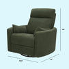 M33787COB,DaVinci,Atlas Swivel Recliner in Cozy Olive Boucle