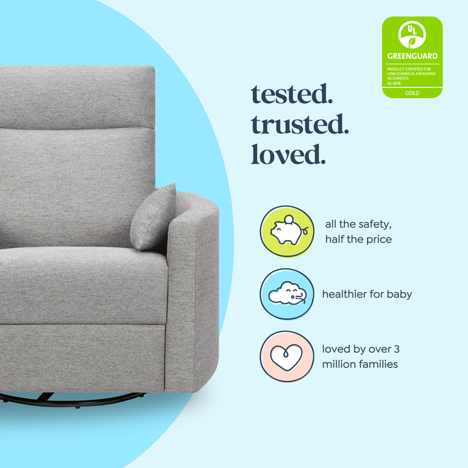 M33787FTG,DaVinci,Atlas Swivel Recliner in Frost Grey