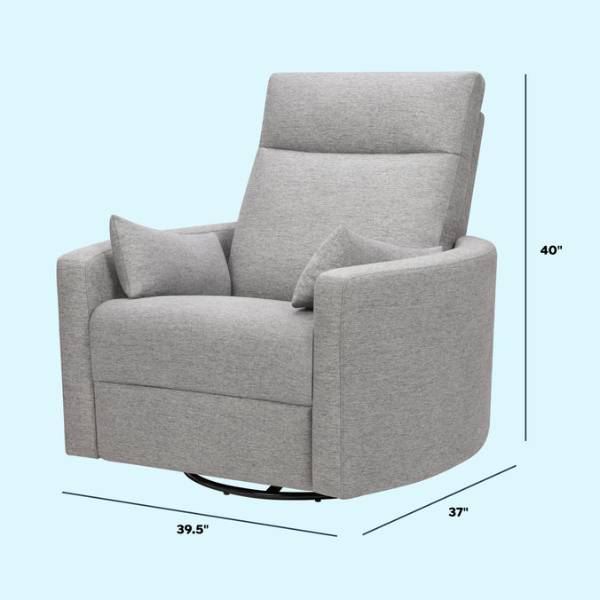 M33787FTG,DaVinci,Atlas Swivel Recliner in Frost Grey