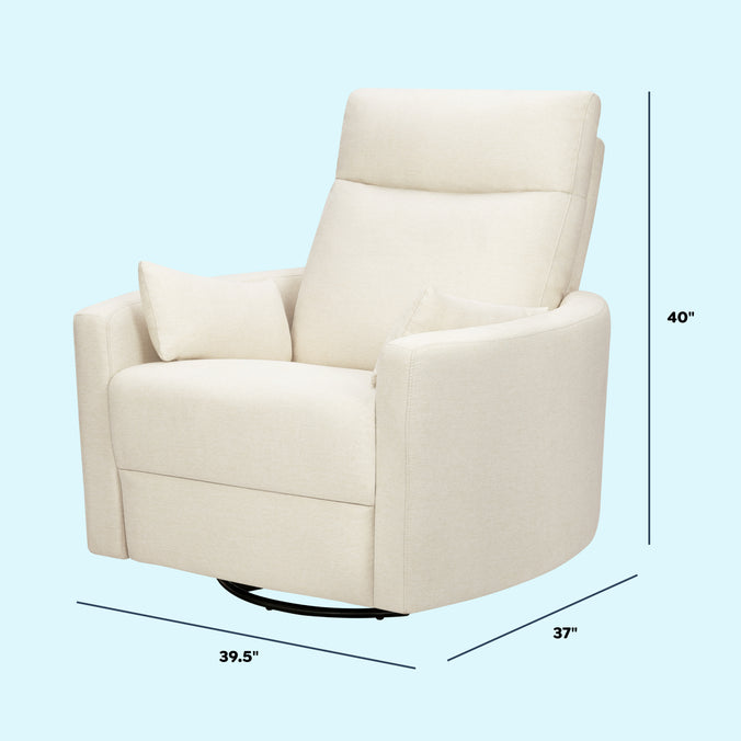 M33787VN,DaVinci,Atlas Swivel Recliner in Vanilla