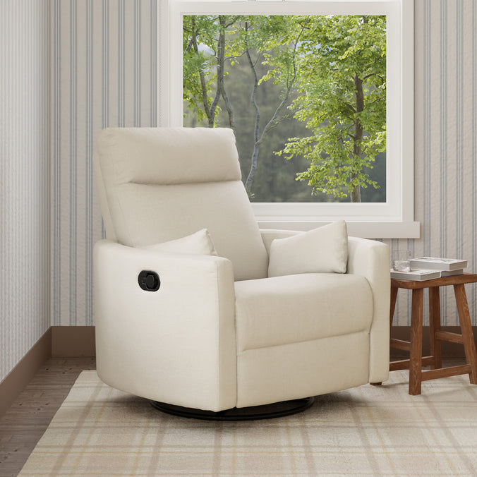 M33787VN,DaVinci,Atlas Swivel Recliner in Vanilla