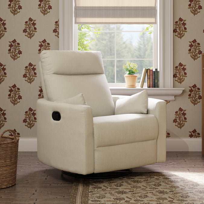 M33787VN,DaVinci,Atlas Swivel Recliner in Vanilla