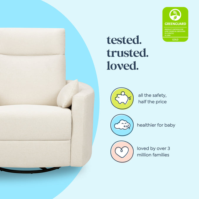 M33787VN,DaVinci,Atlas Swivel Recliner in Vanilla