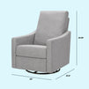 M33887FTG,DaVinci,Jonah Swivel Recliner in Frost Grey