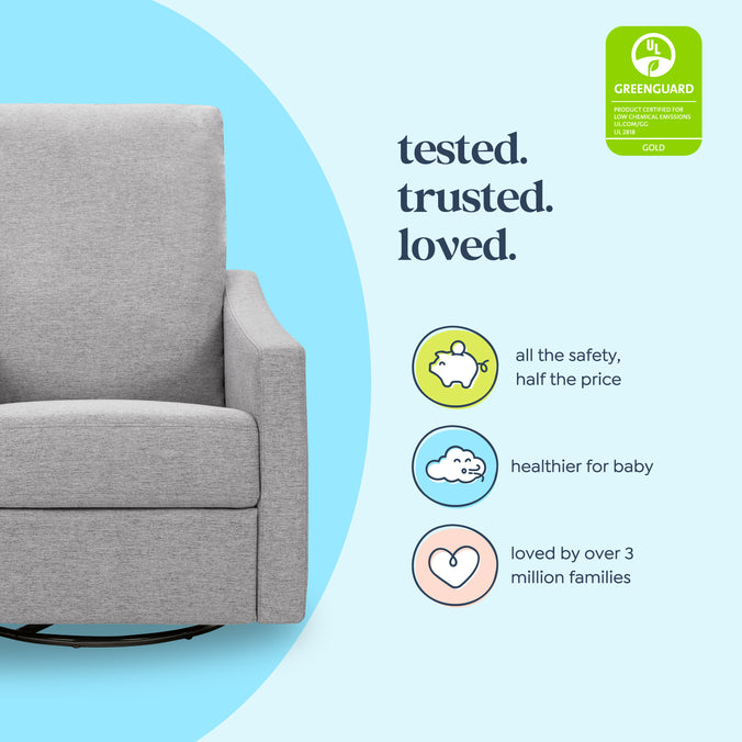 M33887FTG,DaVinci,Jonah Swivel Recliner in Frost Grey