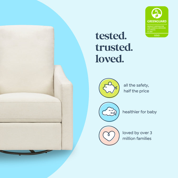 M33887VN,DaVinci,Jonah Swivel Recliner in Vanilla