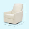 M33887VN,DaVinci,Jonah Swivel Recliner in Vanilla