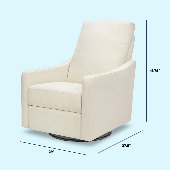 M33887VN,DaVinci,Jonah Swivel Recliner in Vanilla