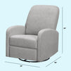 M34087FTG,DaVinci,Calder Swivel Recliner in Frost Grey