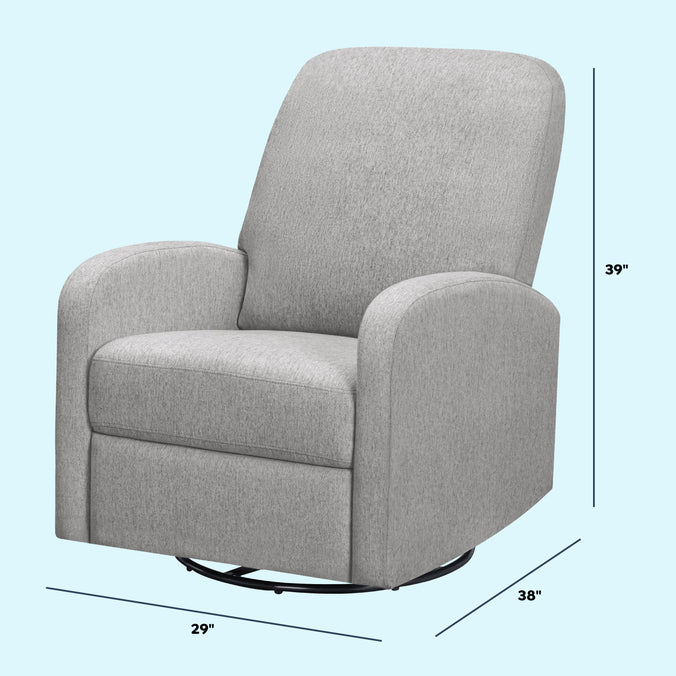 M34087FTG,DaVinci,Calder Swivel Recliner in Frost Grey