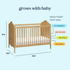 M34501HY,DaVinci,Sofia 3-in-1 Convertible Crib in Honey