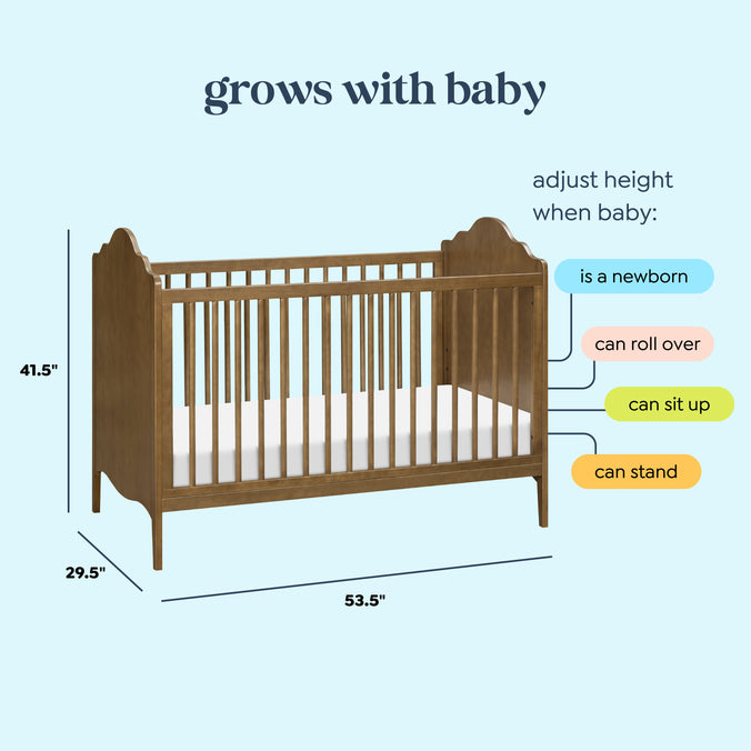 M34501L,DaVinci,Sofia 3-in-1 Convertible Crib in Walnut