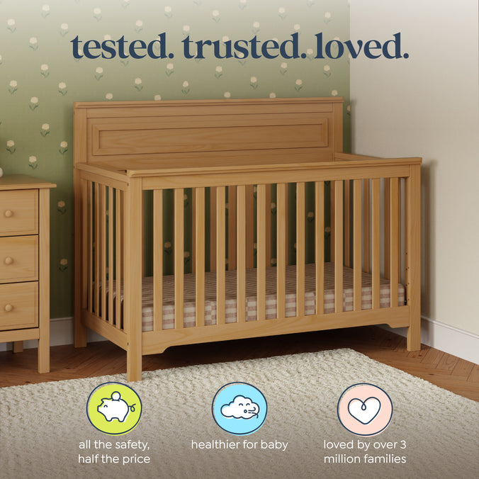 M4301HY,DaVinci,Autumn 4-in-1 Convertible Crib in Honey