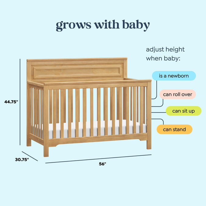 M4301HY,DaVinci,Autumn 4-in-1 Convertible Crib in Honey