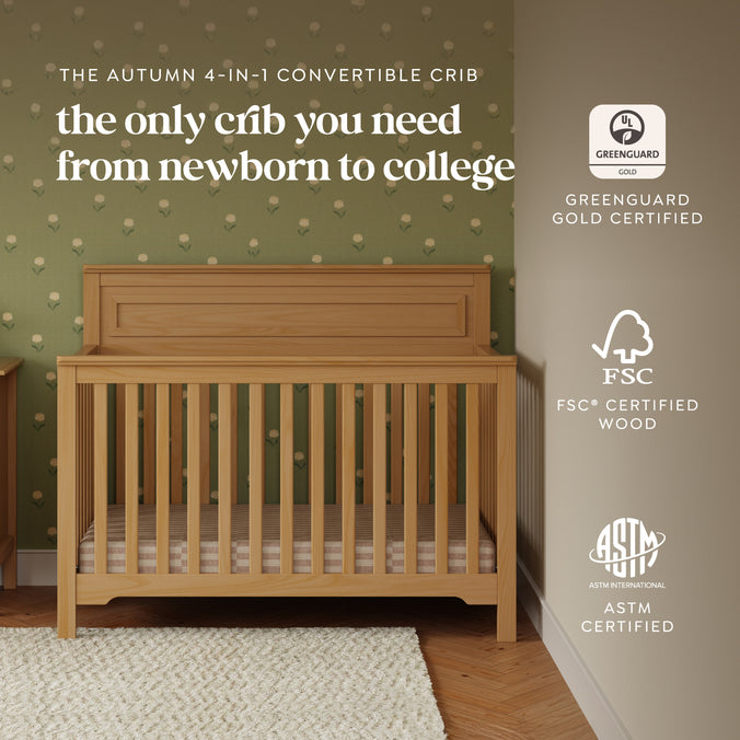 M4301HY,DaVinci,Autumn 4-in-1 Convertible Crib in Honey