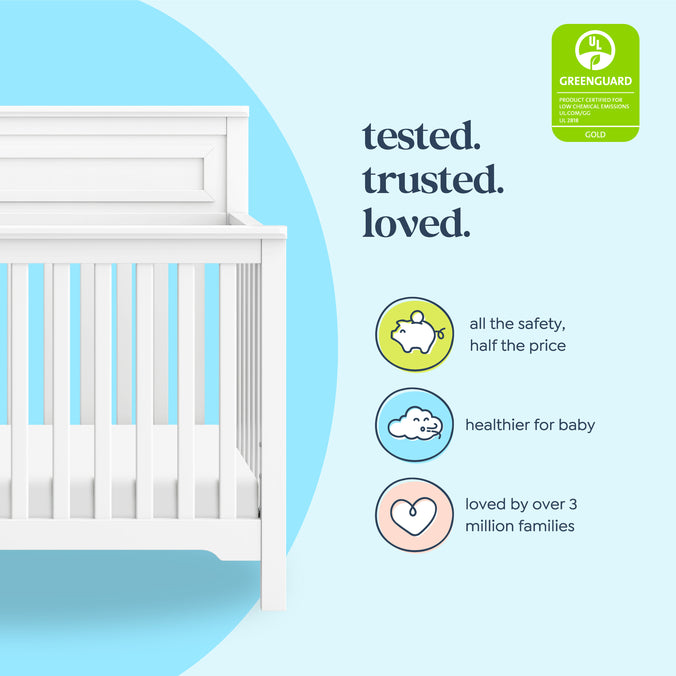 M4301W,DaVinci,Autumn 4-in-1 Convertible Crib in White Finish