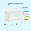 M4301W,DaVinci,Autumn 4-in-1 Convertible Crib in White Finish